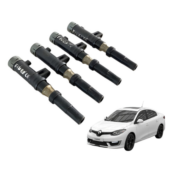 Kit Bobina Ignição Renault Fluence Gt 2.0 Turbo 2013 Cx417