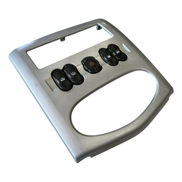 Moldura Central Radio Renault Logan 2006-2012 Cx501m Prateado